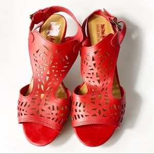 Coach and Four Cork Wedges